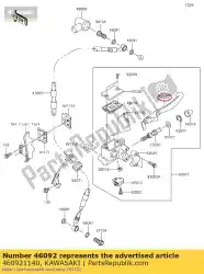 Qui puoi ordinare leva, freno anteriore kdx 125-a da Kawasaki , con numero parte 460921140: