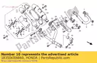 18350KRN860, Honda, corpo comp r, muffl honda crf  x r crf250r 250 , Novo