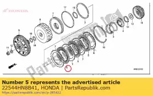 Honda 22544HN8B41 disco, embreagem - Lado inferior