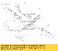 B063317, Piaggio Group, linker halve stuur moto-guzzi v zguldb00 zguldp00 zguldp00, zguldcb0 zguldub0 zgulw300;zgulwuc2;zgulw3004; zgulwub2 750 2014 2015 2016 2017 2018 2019 2020 2021, Nieuw