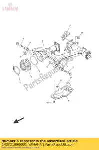 yamaha 5NDF21890000 bota de goma - Lado inferior