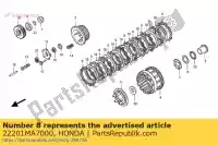 22201MA7000, Honda, disk, clutch friction honda cb cbr cbrr (g) japanese domestic / nc23-100 st 400 600 750 1000 1100 1986 1987 1988 1989 1990 1991 1992 1993 1994 1995 1996 1997 1998 1999 2000 2001, New