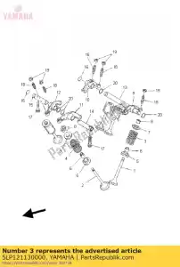 yamaha 5LP121130000 resorte, válvula interior - Lado inferior