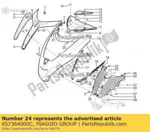 Piaggio Group 657364000C kratka ch?odnicy wody lewa b - Dół