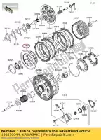 130870044, Kawasaki, mozzo-frizione, fisso zg1400a8f kawasaki  gtr tr 1400 2008 2009 2010 2011 2012 2013 2014 2015 2016 2017, Nuovo