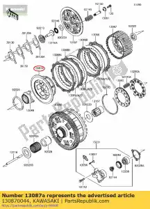 kawasaki 130870044 hub-clutch,fixed zg1400a8f - Bottom side