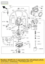 naaldstraal, 6chj11-81 kx125-m1 van Kawasaki, met onderdeel nummer 161870007, bestel je hier online: