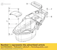 623460000C, Piaggio Group, Conjunto de soporte de casco derbi piaggio boulevard fly vthm57200 50 100 125 150 2007 2008 2009 2010 2016, Nuevo