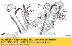 Honda 14516MCH000 spring, cam chain tension - Bottom side