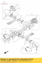 Qui puoi ordinare gruppo luci lampeggianti anteriori 1 da Yamaha , con numero parte 36C833102000: