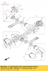 yamaha 36C833102000 gruppo luci lampeggianti anteriori 1 - Il fondo