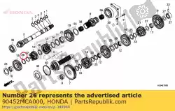 Here you can order the washer, spline, 32x17x1. 6 from Honda, with part number 90452MCA000:
