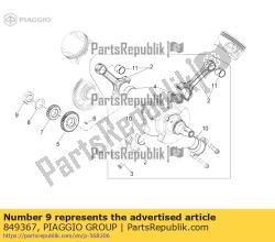 Aprilia 849367, Noot, OEM: Aprilia 849367