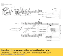 Aprilia CM266602, Elektroniczne urz?dzenie wtryskowe, OEM: Aprilia CM266602