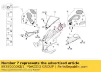 89380000XN5, Piaggio Group, owiewka przednia. czarny aprilia rsv v r 1000 4, Nowy