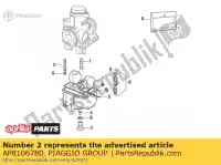 AP8106780, Piaggio Group, jato inicial 70 aprilia  mx rs 125 1999 2000 2001 2002 2003 2004 2005 2006 2007 2008 2009 2010, Novo