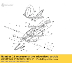 Aprilia 2B001920, Kettenspann-einstellschraube, OEM: Aprilia 2B001920