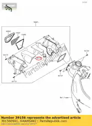 Here you can order the pad,lh zx636edf from Kawasaki, with part number 391560901: