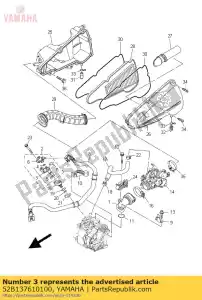 yamaha 52B137610100 injector - Bottom side