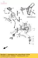 5Y1829110100, Yamaha, houder, hendel yamaha xt 600 1986, Nieuw