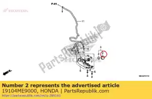 honda 19104ME9000 tapa, tanque de reserva - Lado inferior