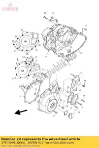 yamaha 3YF154410000 suporte, cabo de embreagem - Lado inferior