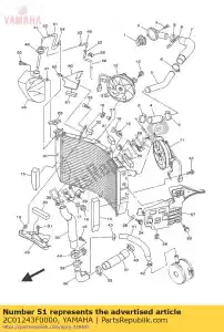 yamaha 2C01243F0000 tuyau,3 - La partie au fond