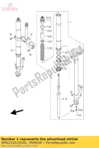 Yamaha 5PW231020000 zespó? przedniego widelca (lewa) - Dół