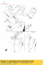 Aquí puede pedir kit de soporte lateral de Yamaha , con el número de pieza 1D4WF7320000: