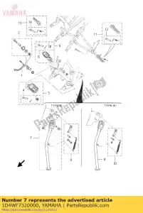 yamaha 1D4WF7320000 kit de soporte lateral - Lado inferior