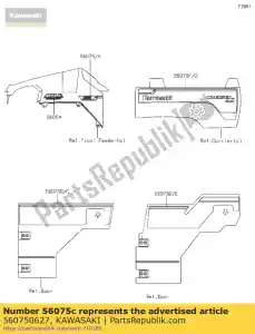 kawasaki 560750627 01 wzór, os?ona boczna, prawa, fr - Dół