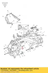 triumph T3334640 spares kit, nj2 frame bolts - Bottom side