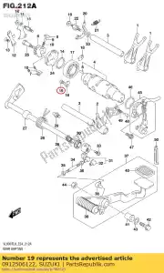 suzuki 0912506122 tornillo, 6x12 - Lado inferior