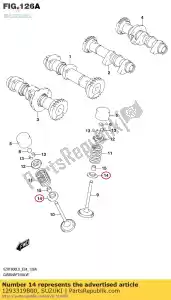 Suzuki 1293319B00 seat,valve spri - Bottom side