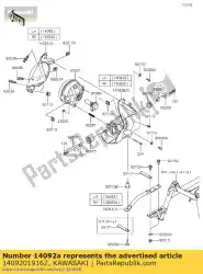 Qui puoi ordinare copertura, lampada frontale, rh, f. Bla da Kawasaki , con numero parte 1409201916Z: