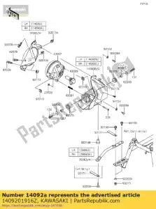 Kawasaki 1409201916Z copertura, lampada frontale, rh, f.bla - Il fondo