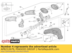 Aprilia AP8212679, Rücklichtlinse, OEM: Aprilia AP8212679