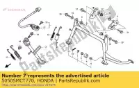 50505MCT770, Honda, support, r. stand principal honda fjs 400 600 2005 2006 2009 2010 2011 2012, Nouveau