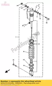 Yamaha 4DA222101000 shock absorber assy, rear - Bottom side