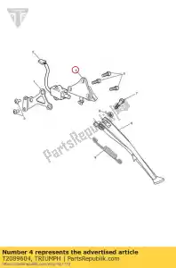 triumph T2089604 suporte lateral de montagem - Lado inferior