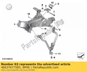 bmw 46637677585 pijp links - Onderkant