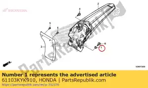 Honda 61103KYK910 collar, fr. fender mounti - Bottom side