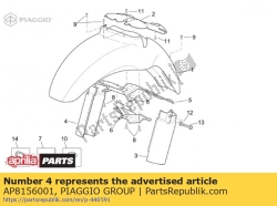 Aprilia AP8156001, Os?ona piasty prawa szara, OEM: Aprilia AP8156001