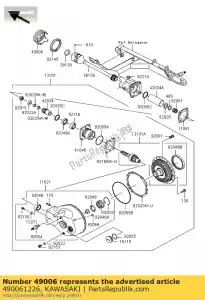 kawasaki 490061226 boot,propeller shaft vn1500-a2 - Bottom side