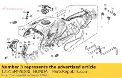 Aqui você pode pedir o tapete, lado do tanque de combustível em Honda , com o número da peça 17515MFND00: