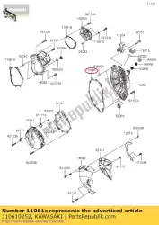 Aquí puede pedir junta, tapa del embrague zx600p7f de Kawasaki , con el número de pieza 110610252: