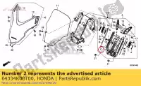 64334K0BT00, Honda, mata z panelu miernika honda  300 2018, Nowy