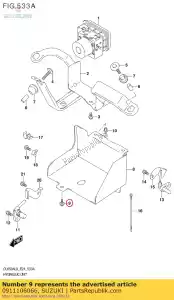 suzuki 0911106066 parafuso - Lado inferior