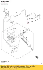 suzuki 5992124F00 abrazadera, embrague ho - Lado inferior