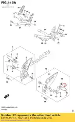 Here you can order the bar,front footr from Suzuki, with part number 4352635F10: